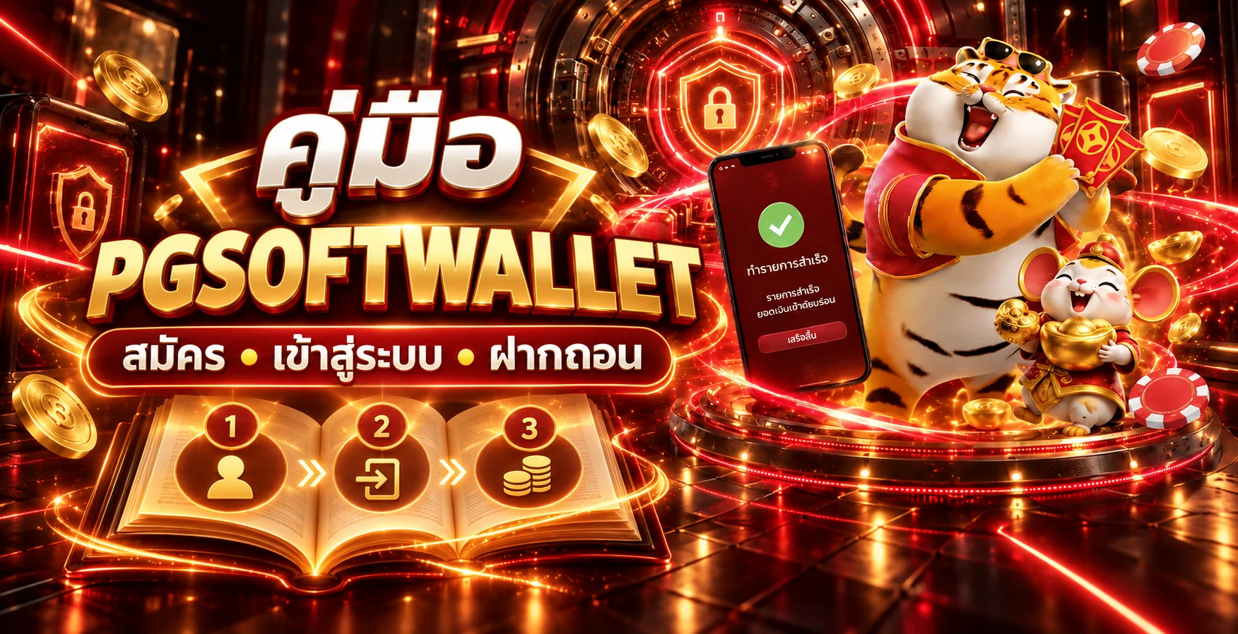 PGSOFTWALLET คู่มือสมัคร เข้าสู่ระบบ ฝากถอน